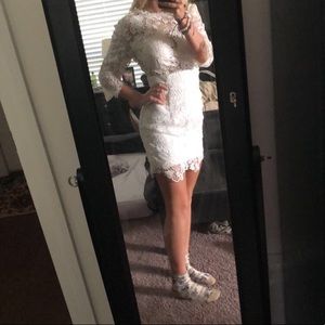 Never Worn Long Sleeve Lace Formal Dress